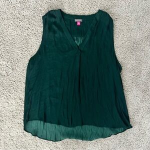 Vince Camuto Satin Green Blouse